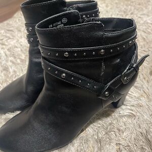 Black Studded Ankle Boots